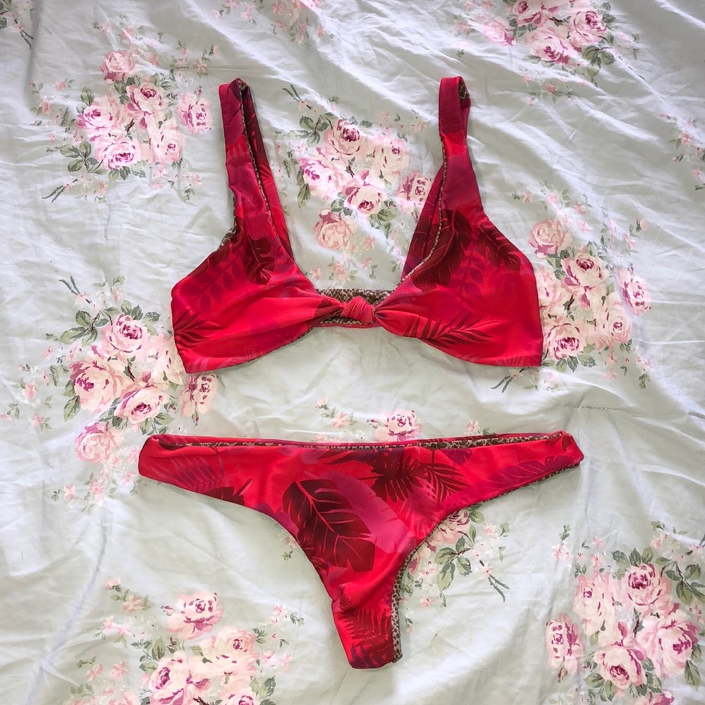 Acacia Swimwear Psychedelic Leaf Bikini Set